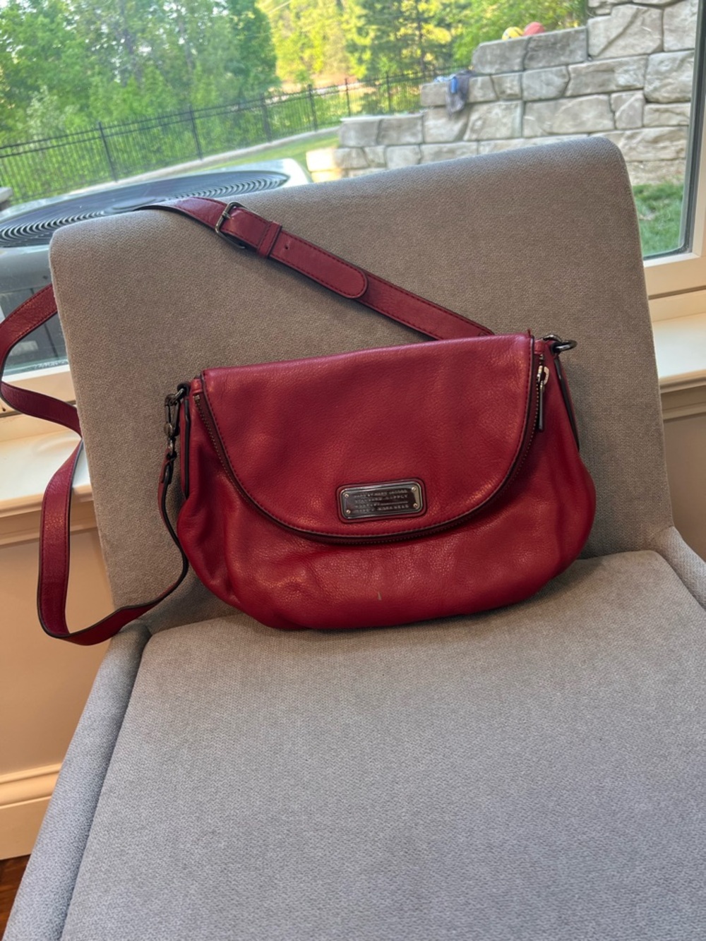 Marc Jacobs Red Leather Crossbody Bag